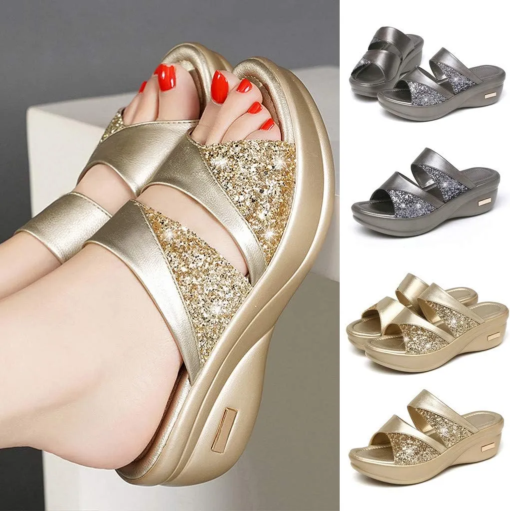 Orthopedic Sandals for Women Wide Width Flip Flops with Arch Support Casual Open Toe Platforms Casual Outdoor Shoes
