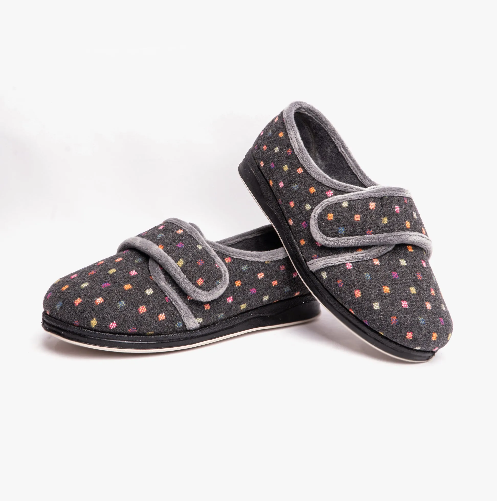 Padders LOTTY Womens Full Slippers Charcoal