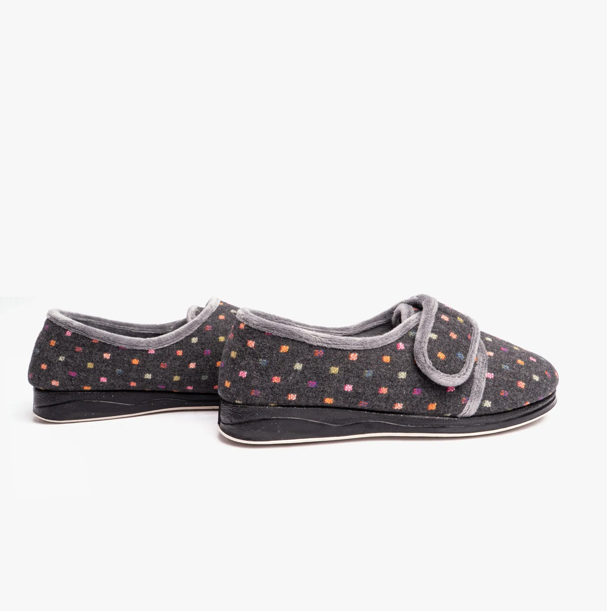 Padders LOTTY Womens Full Slippers Charcoal