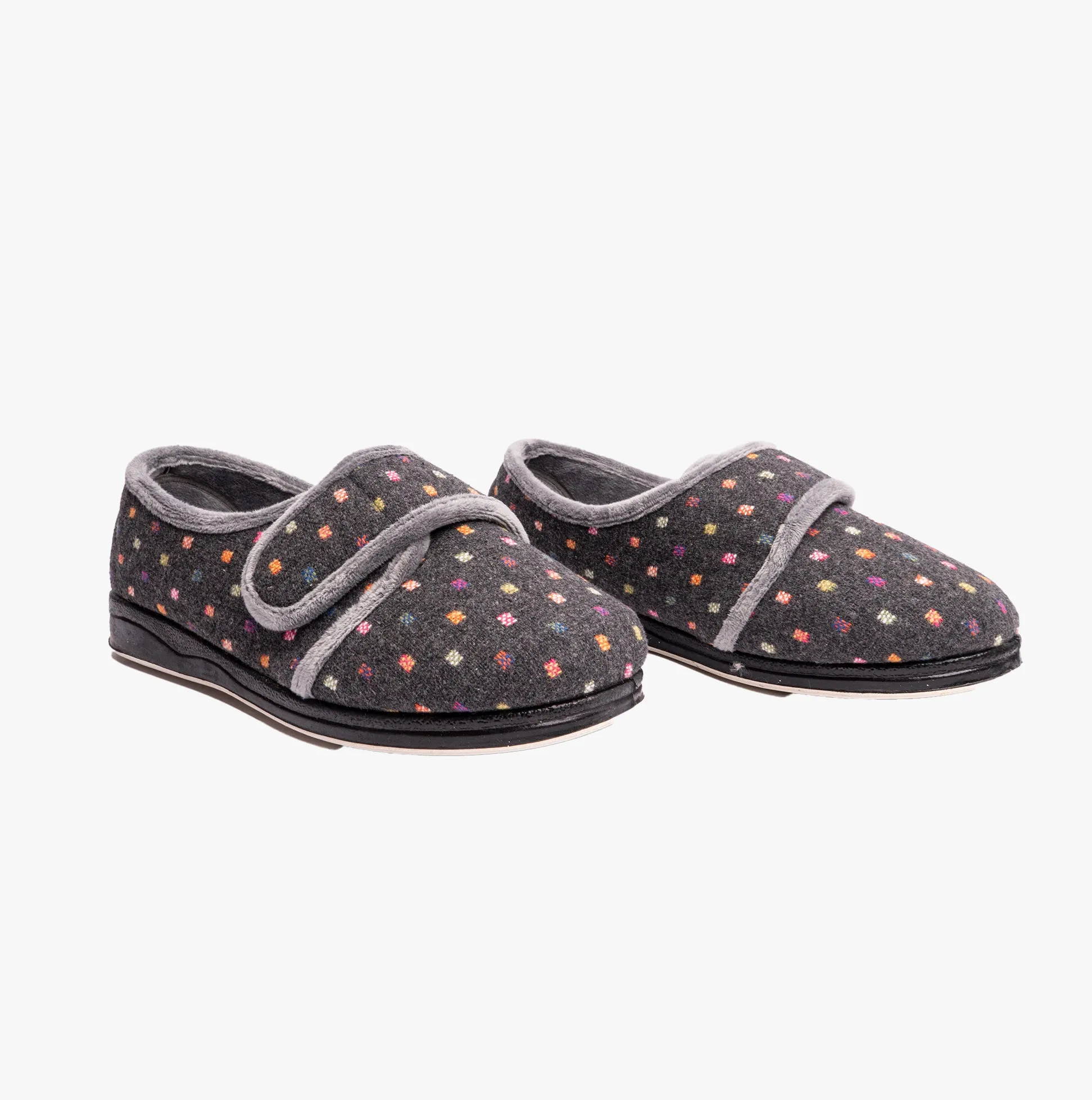 Padders LOTTY Womens Full Slippers Charcoal