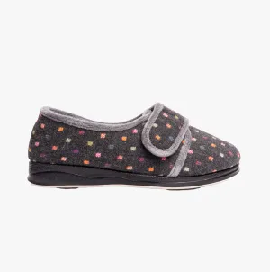 Padders LOTTY Womens Full Slippers Charcoal