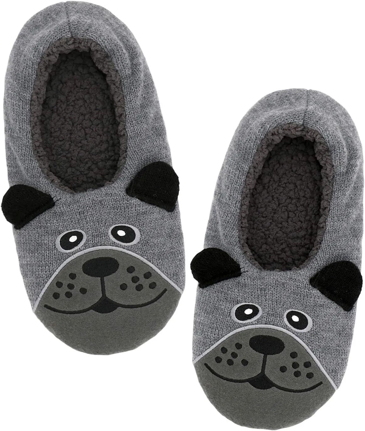 Panda Bros Slipper Socks for Men, Mens Slipper Socks with Non Skid Bottoms, Cozy Animal House Slippers
