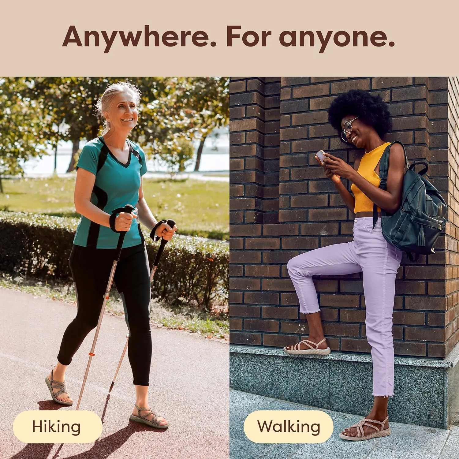 Plaka Explore Walking and Hiking Sandals for Women | Comfortable Summer Sandal with Arch Support | Waterproof Comfy Sandals for Travel, Beach or Poolside