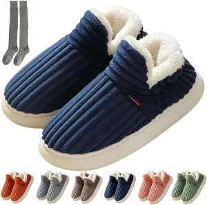 Pluffi Cozy Stylish Slipper, Pluffi Slipper Booties, Winter Fuzzy Warm Thick-Soled Plush House Cloud Slides Men Women