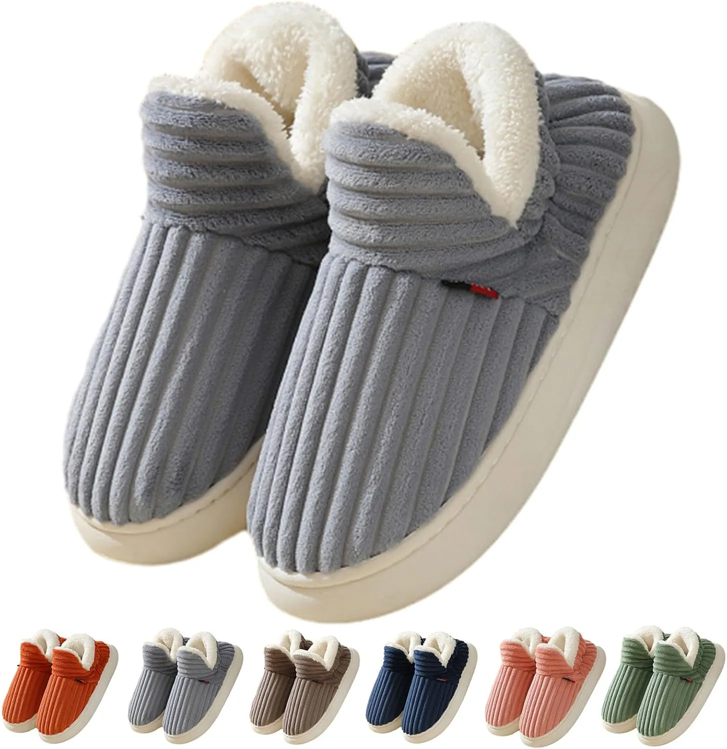 Pluffi Cozy Stylish Slipper, Pluffi Slipper Booties, Winter Fuzzy Warm Thick-Soled Plush House Cloud Slides Men Women