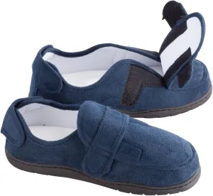 Plush Adjustable Slipper Navy Blue