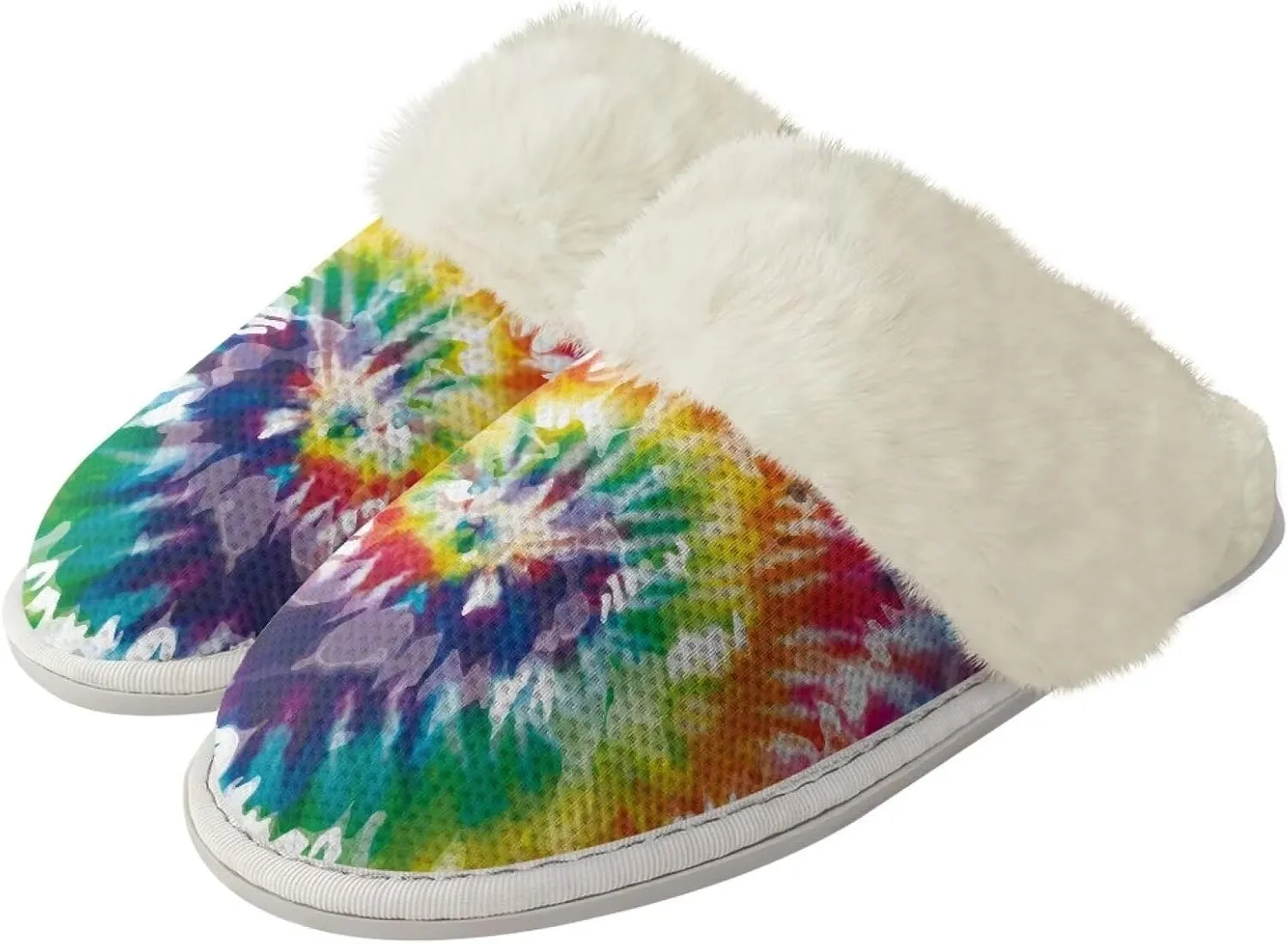 Plush House Shoes for Women Closed Toe House Slipper Warm Flannel Fuzzy Slippers with Non Skid Sole for Indoor