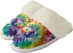 Plush House Shoes for Women Closed Toe House Slipper Warm Flannel Fuzzy Slippers with Non Skid Sole for Indoor
