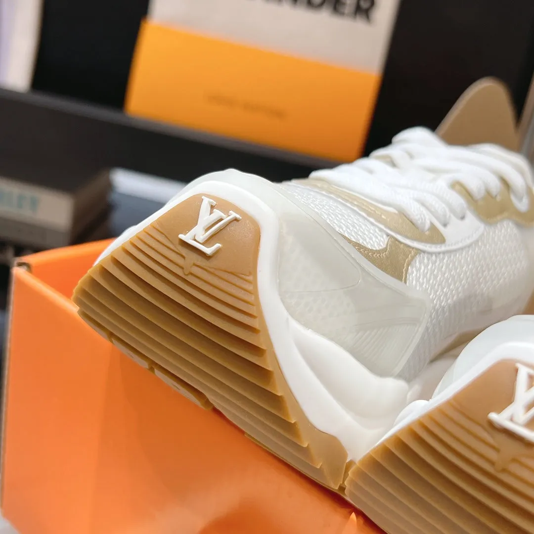 Polyester Louis Vuitton 55 50mm White Gold Fabric Value-for-money Sneaker Mesh Run Functional design