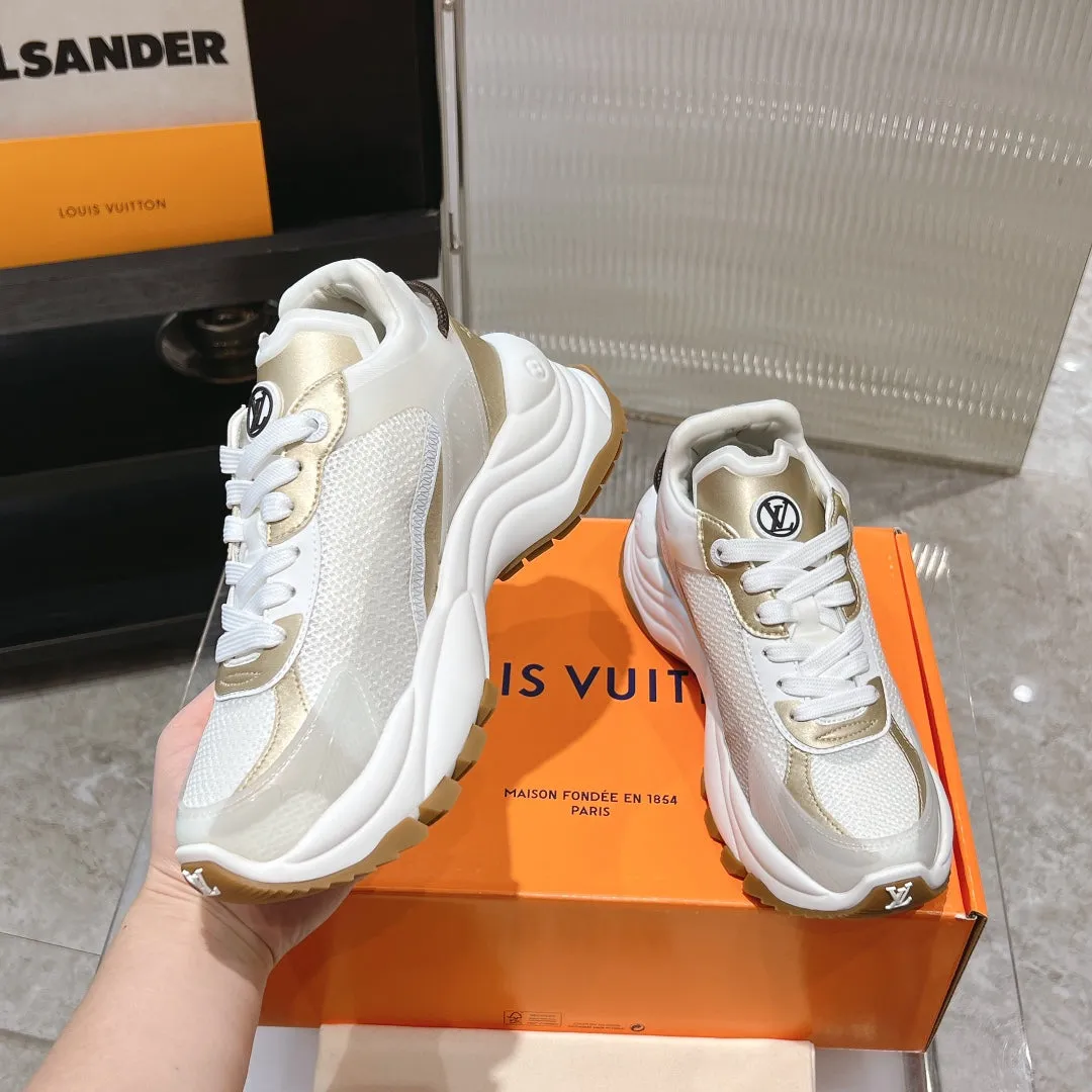 Polyester Louis Vuitton 55 50mm White Gold Fabric Value-for-money Sneaker Mesh Run Functional design