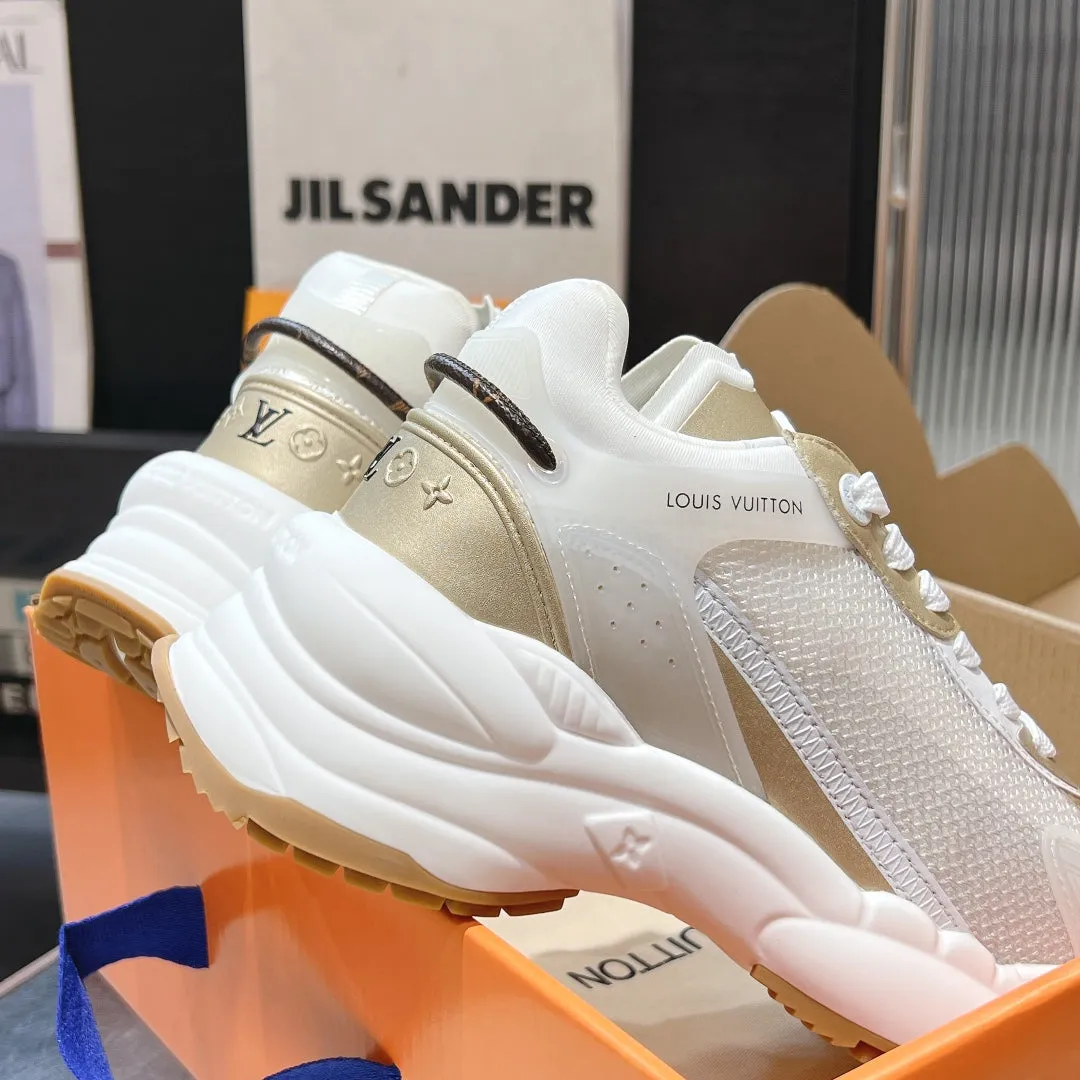 Polyester Louis Vuitton 55 50mm White Gold Fabric Value-for-money Sneaker Mesh Run Functional design