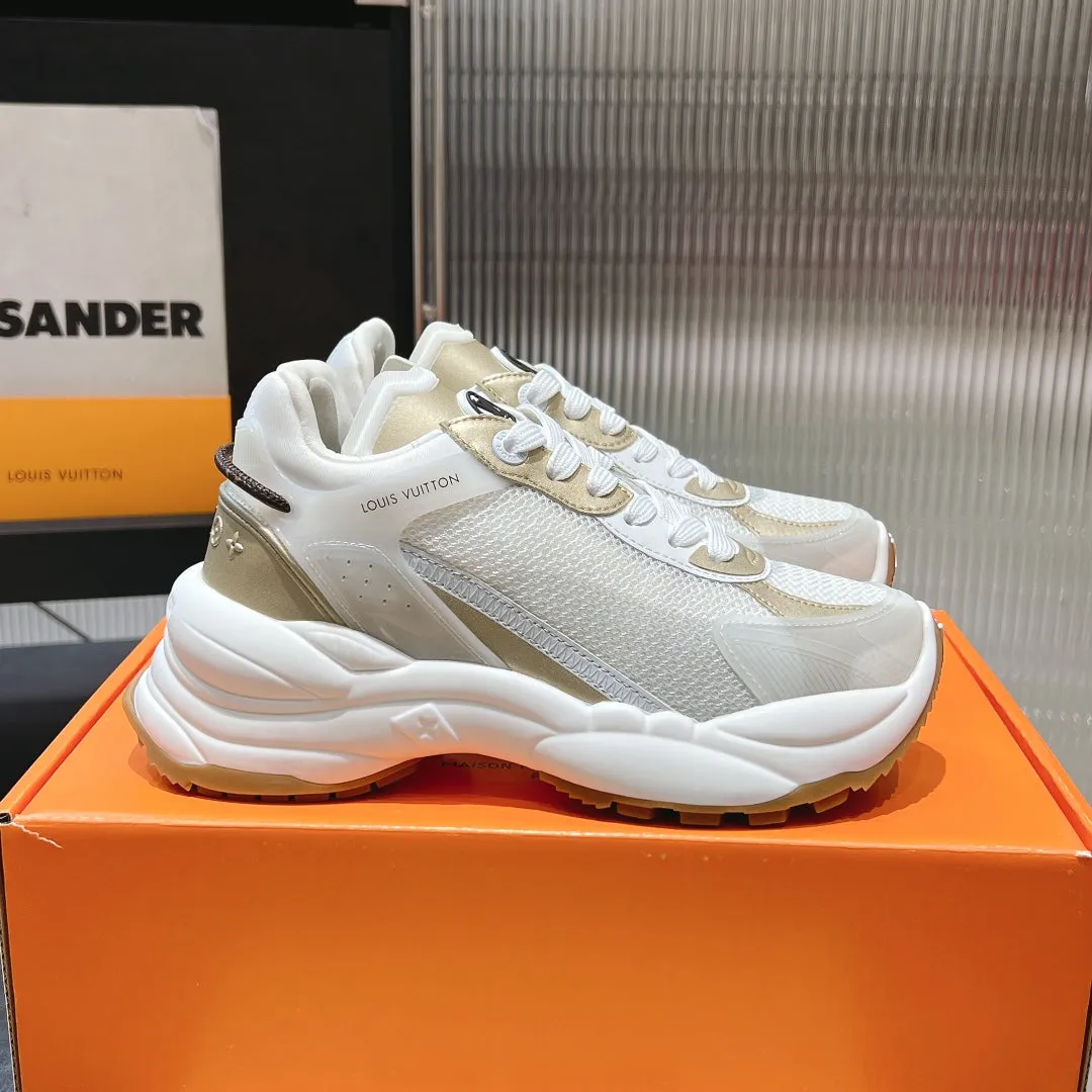 Polyester Louis Vuitton 55 50mm White Gold Fabric Value-for-money Sneaker Mesh Run Functional design
