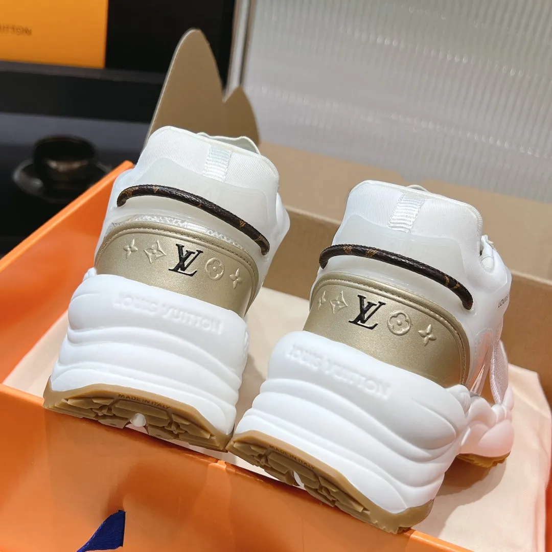 Polyester Louis Vuitton 55 50mm White Gold Fabric Value-for-money Sneaker Mesh Run Functional design