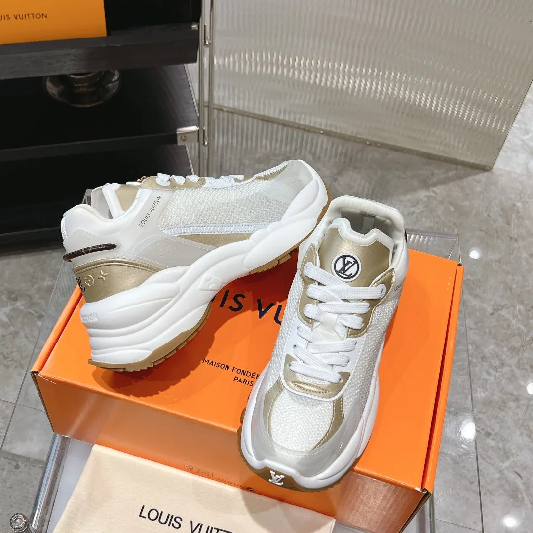 Polyester Louis Vuitton 55 50mm White Gold Fabric Value-for-money Sneaker Mesh Run Functional design