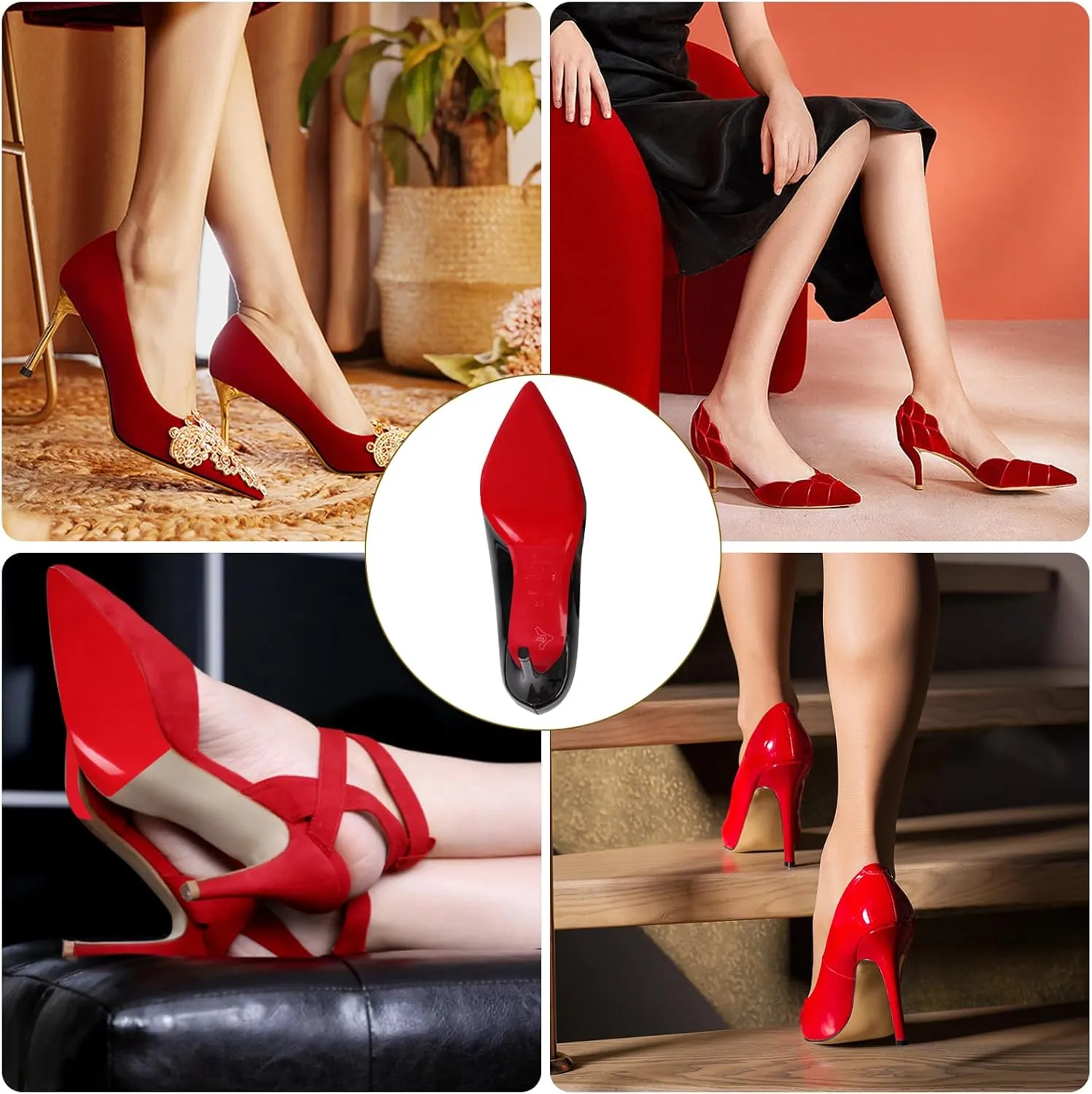Red Bottoms Self-Adhesive Shoe Protector for Christian Louboutin, Bottom Sole Replacement
