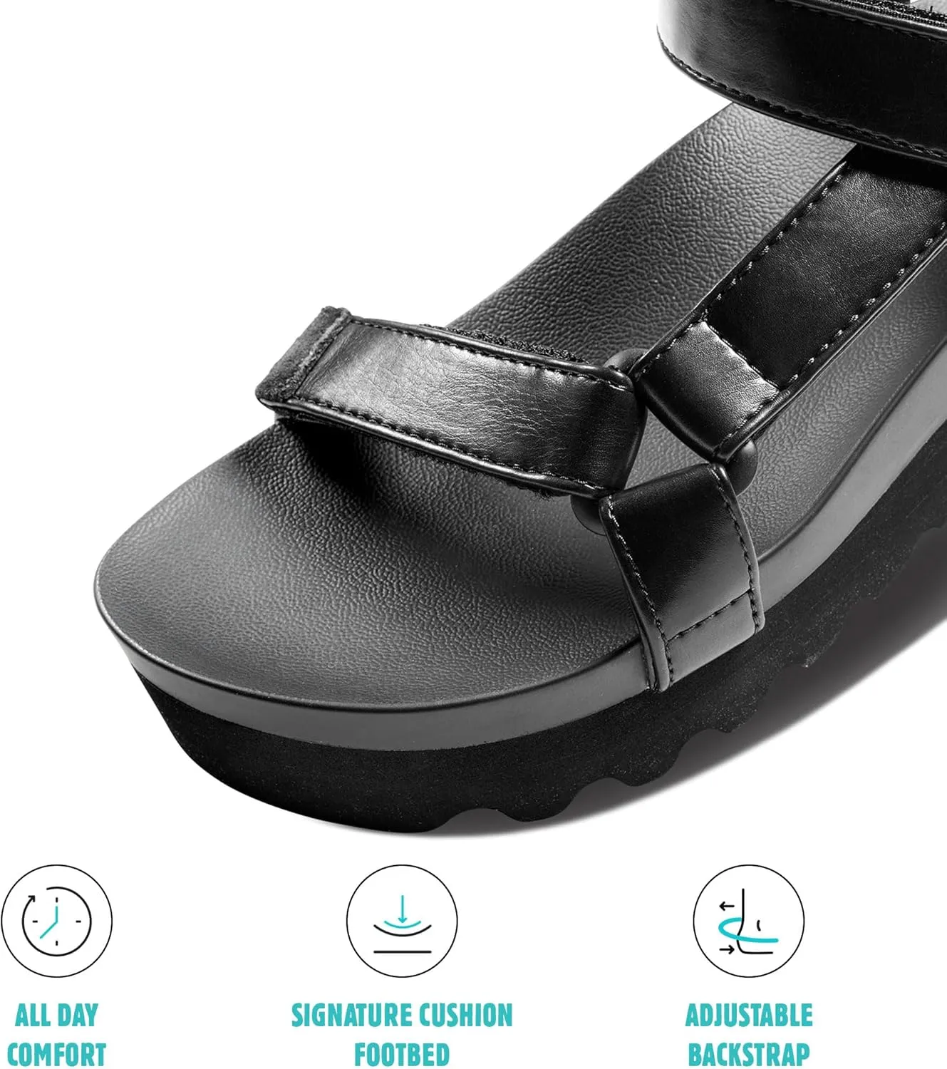 REEF Cushion Rem Hi Women's Platform Sandal, Adjustable Strap, Arch Support and Heel Cupping