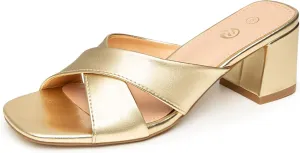 Rekayla Heeled Sandals Women Comfortable, Square Toe Sandals Comfy Mule Shoes Chunky Block Heels Women's Sandals Slip On Minimalist Heels Comfortable Mule for Long Walk Casual Shoes Summer Dressy