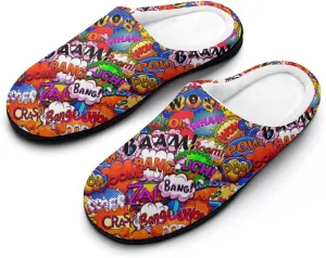 Retro Halloween Pumpkin House Clog Slippers For Womens Memory Foam Slipper Ladies Bedroom Slip-On Shoes Indoor Outdoor