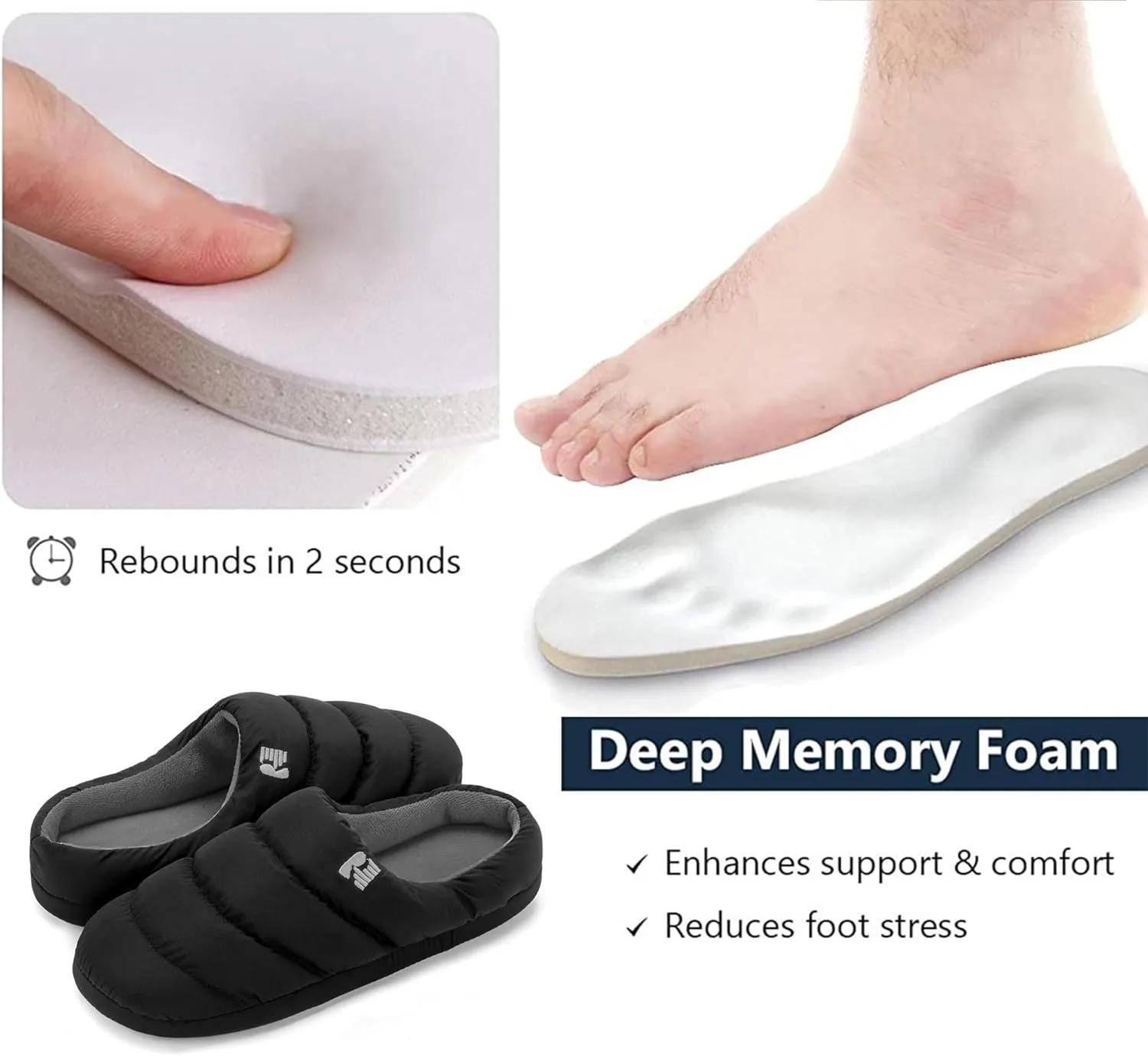 RockDove Men's Campground Memory Foam Down Slipper