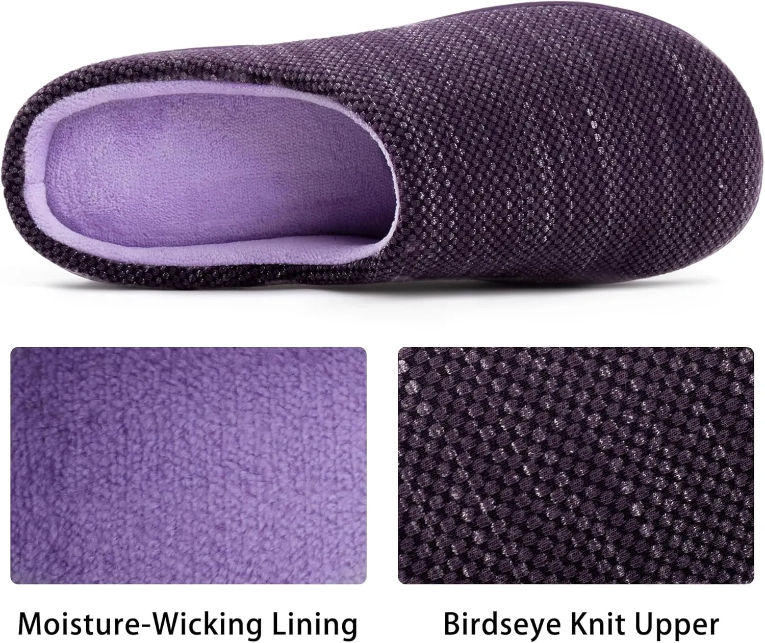 RockDove Women's Birdseye Knit Memory Foam Slipper