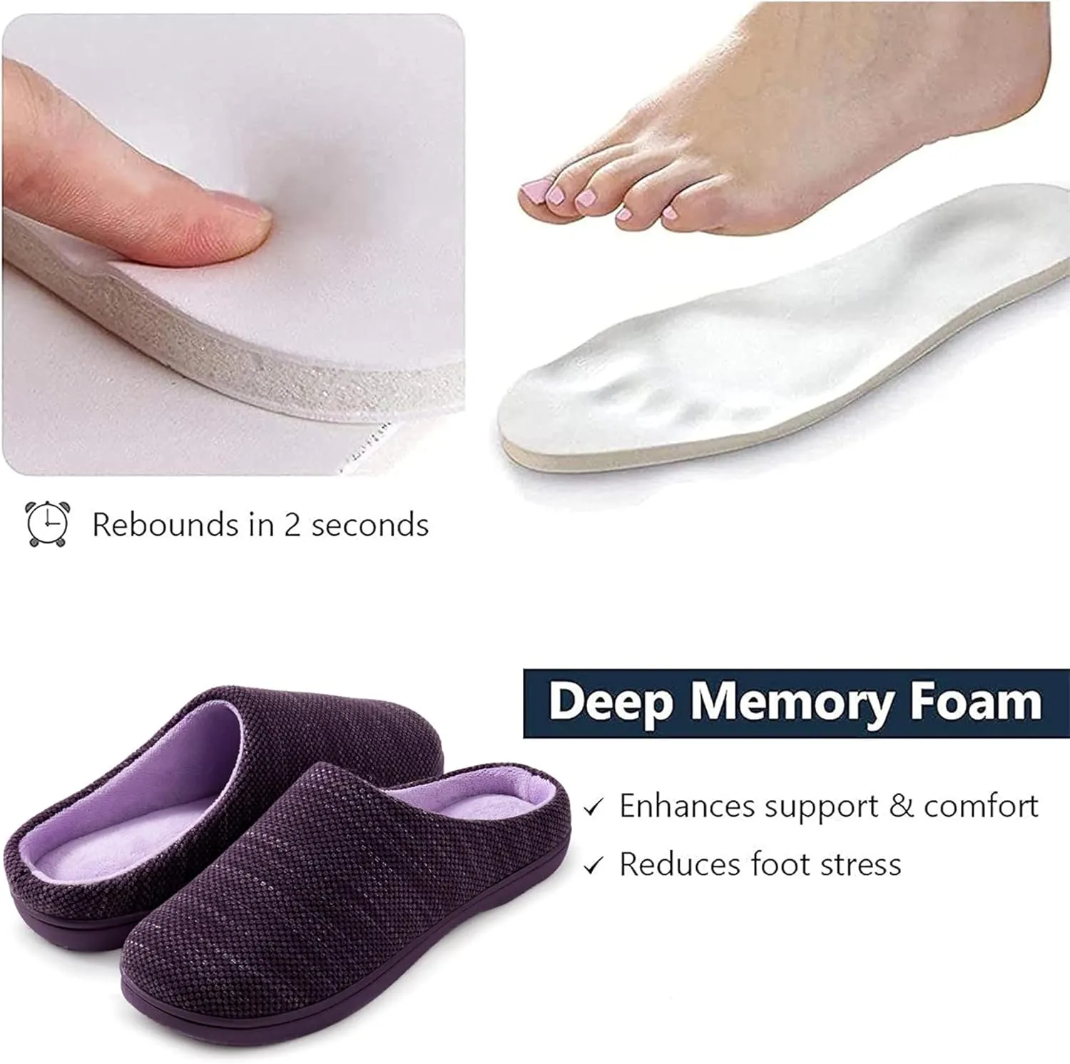 RockDove Women's Birdseye Knit Memory Foam Slipper