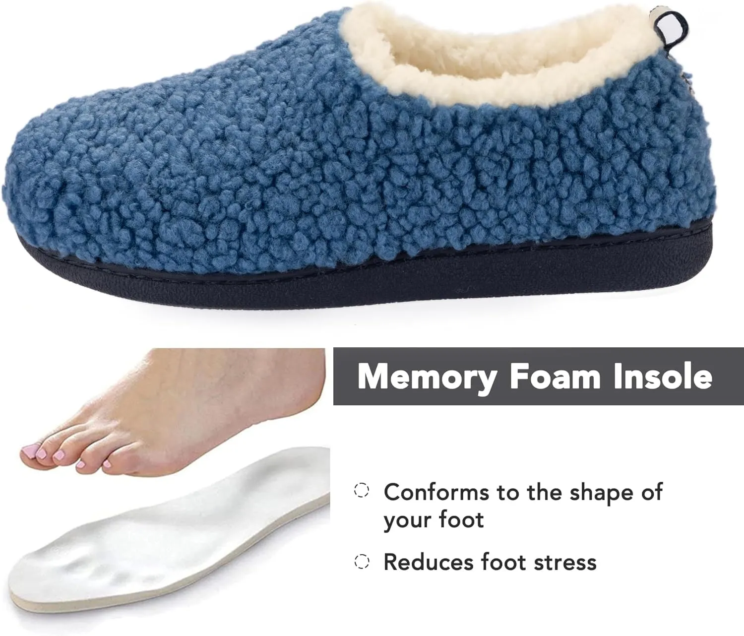 RockDove Women's Nomad Faux Shearling Lined Closed Back Slipper