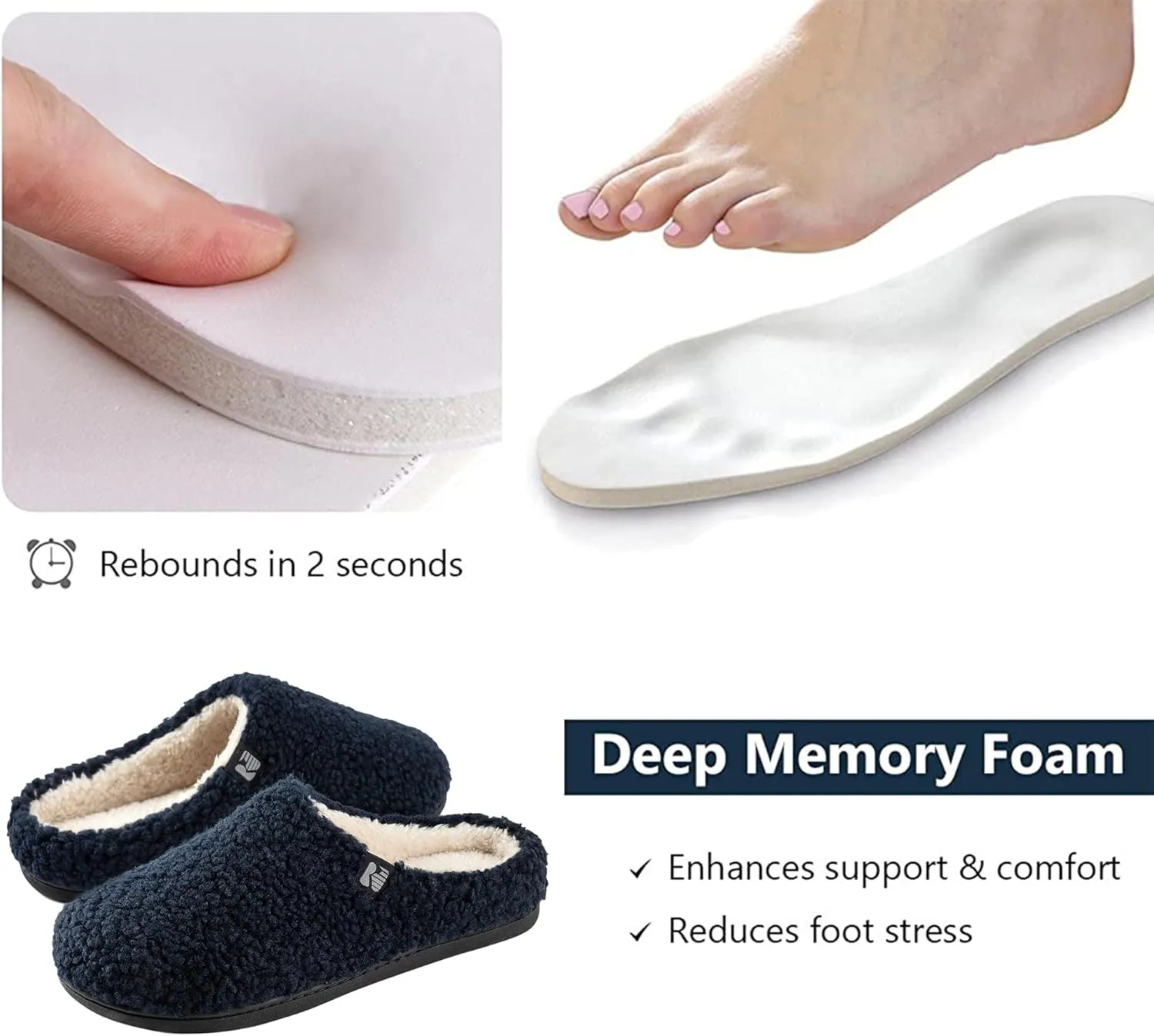 RockDove Women's Plush Retreat Sherpa Fleece Clog Slipper