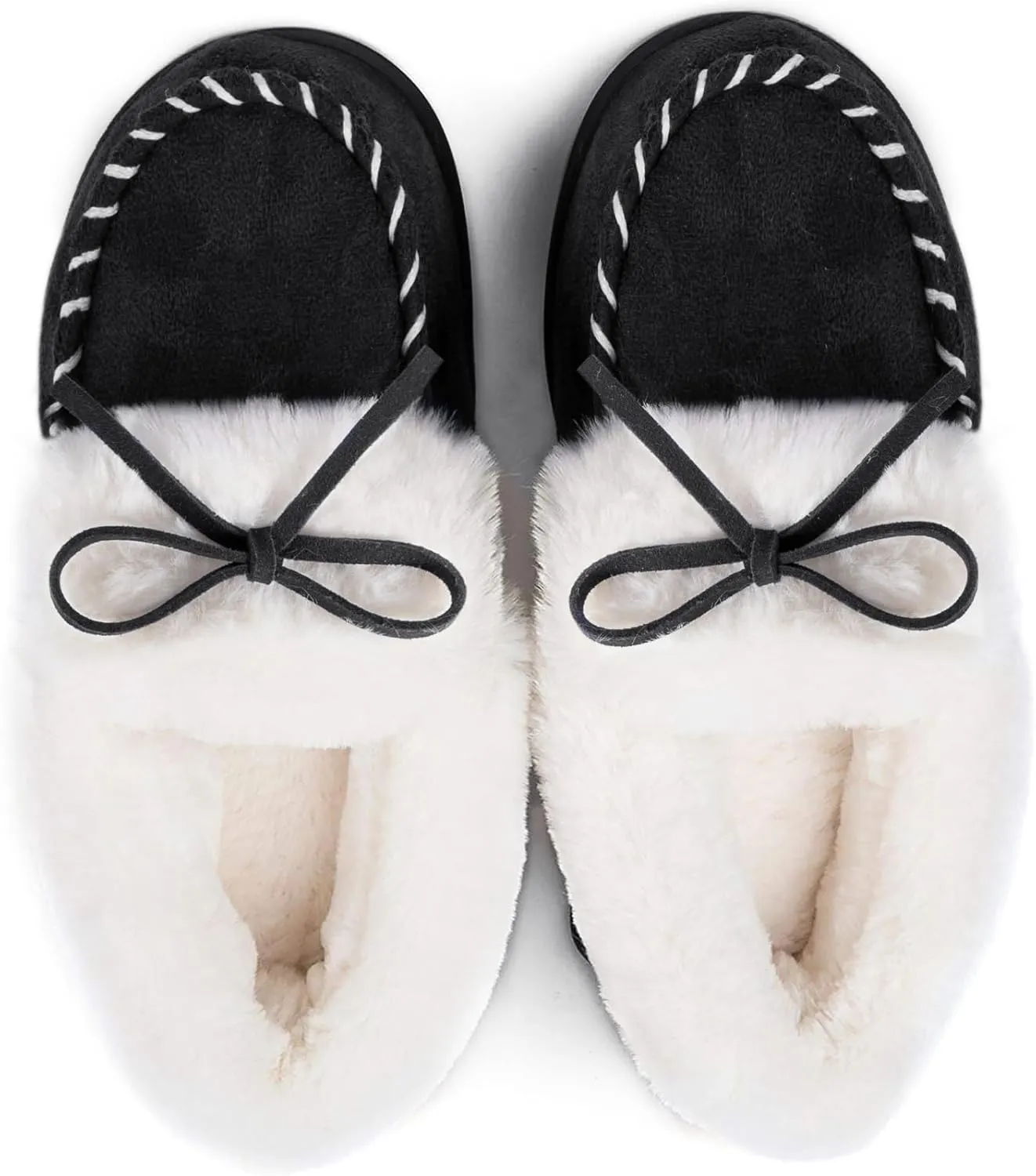 RockDove Women's Trapper Moc Fuzzy Plush Faux Fur Memory Foam Slipper