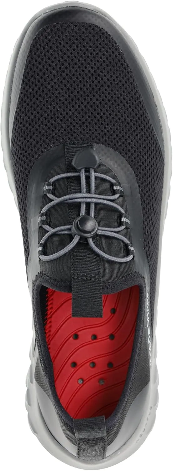 Rugged Shark Cay Water Shoes – EVA AQUAFLO® Drainage Outsole, Neoprene Mesh Upper, Bungee-Tie Closure, Lightweight & Breathable, Slip-On Style, Ideal for Beach, River, and Water Sports