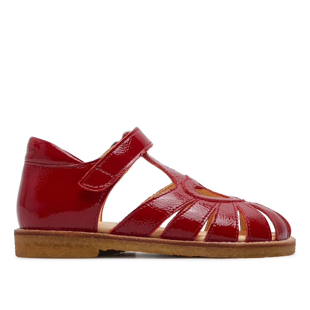 Sandal with heart detail and velcro closure