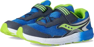 Saucony Ride 10 Jr Sneaker, Navy/Green, 5.5 X-Wide US Unisex Little_Kid