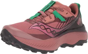 Saucony Women's Endorphin Edge Hiking Shoe, SOOT/Basalt, 10