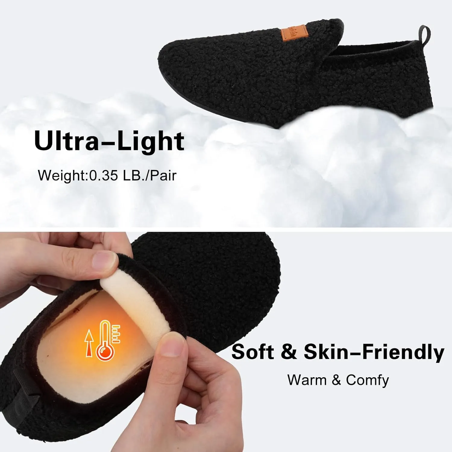 Scurtain Unisex Big Kids Little Kids Slippers Socks Artificial Woolen Slippers with Non-slip Rubber Sole for Big Boys Girls Little Boys Girls