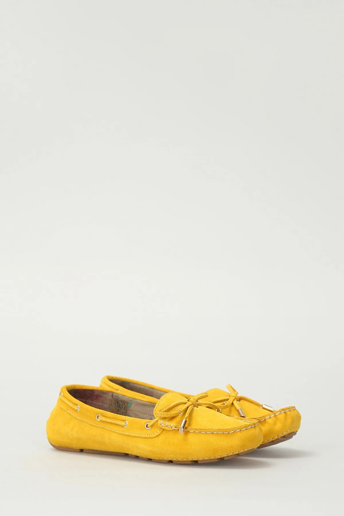 Süet Sarı Kadın Deri Loafer