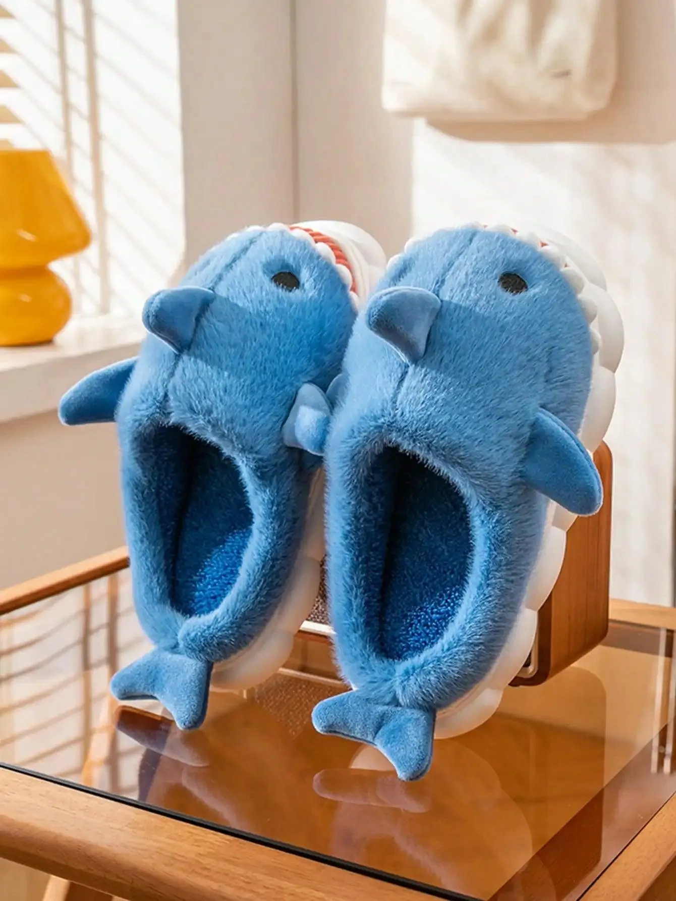 Shark Plush Slippers – Cozy, Soft, and Warm Indoor House Shoes
