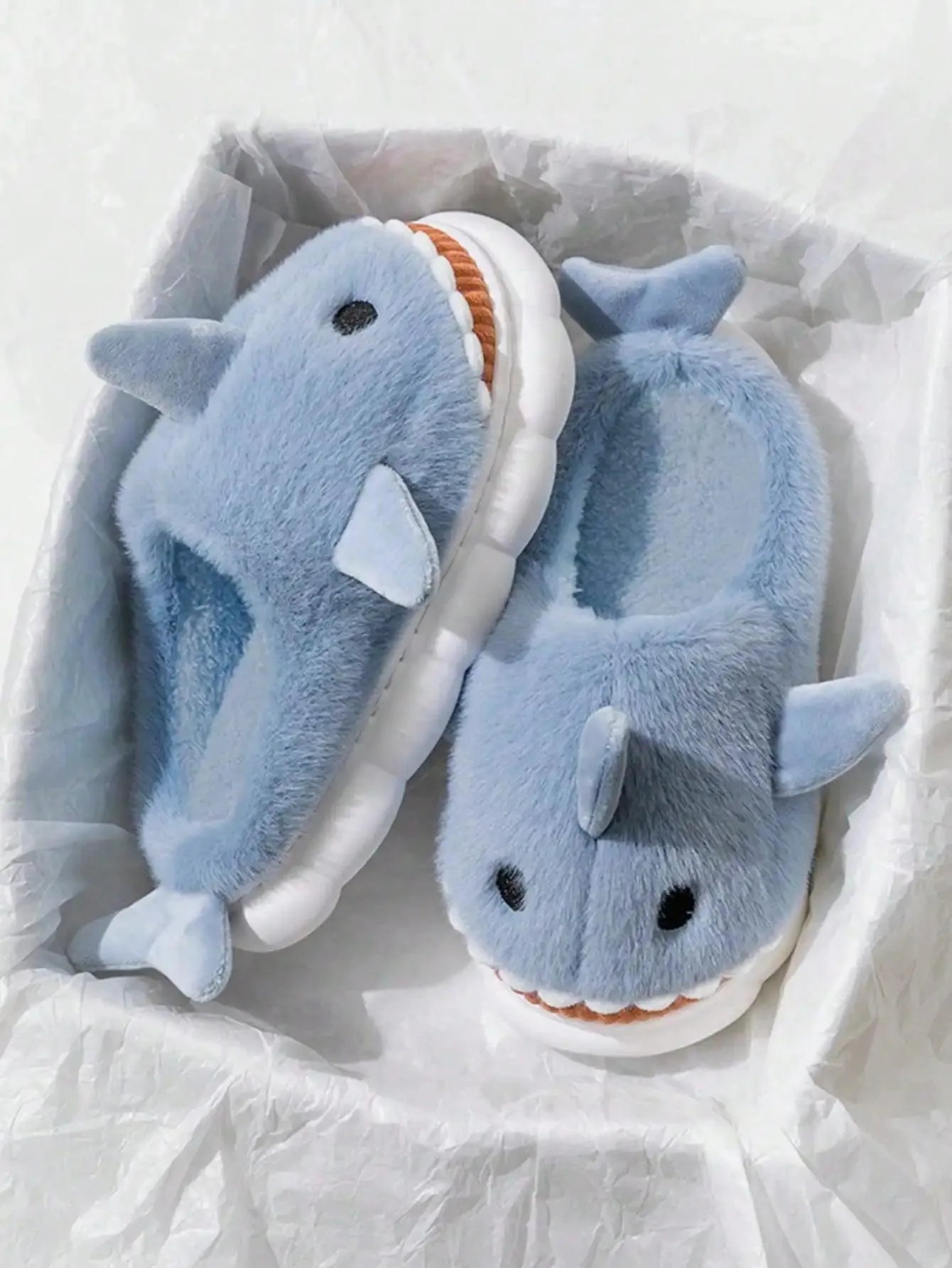 Shark Plush Slippers – Cozy, Soft, and Warm Indoor House Shoes