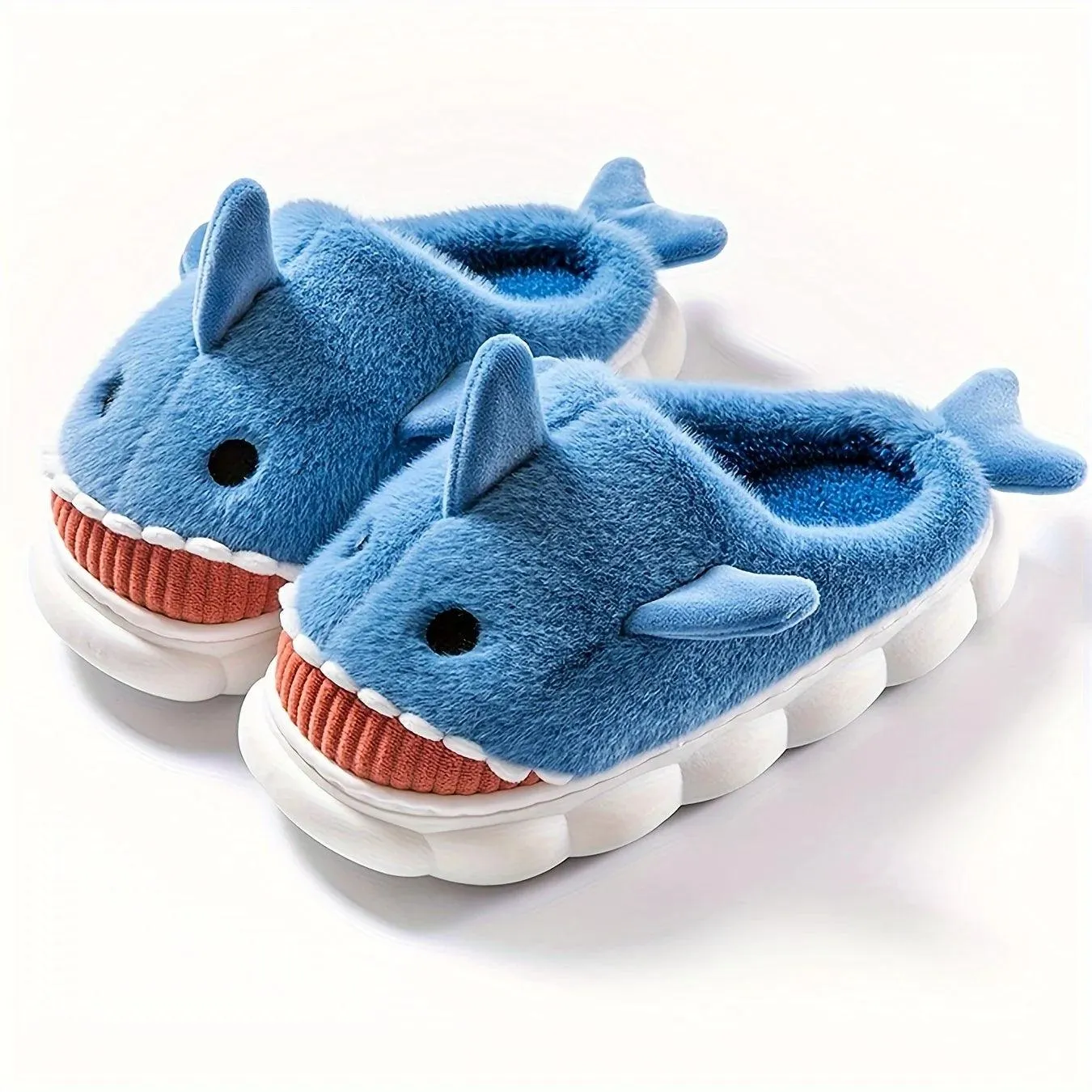 Shark Plush Slippers – Cozy, Soft, and Warm Indoor House Shoes