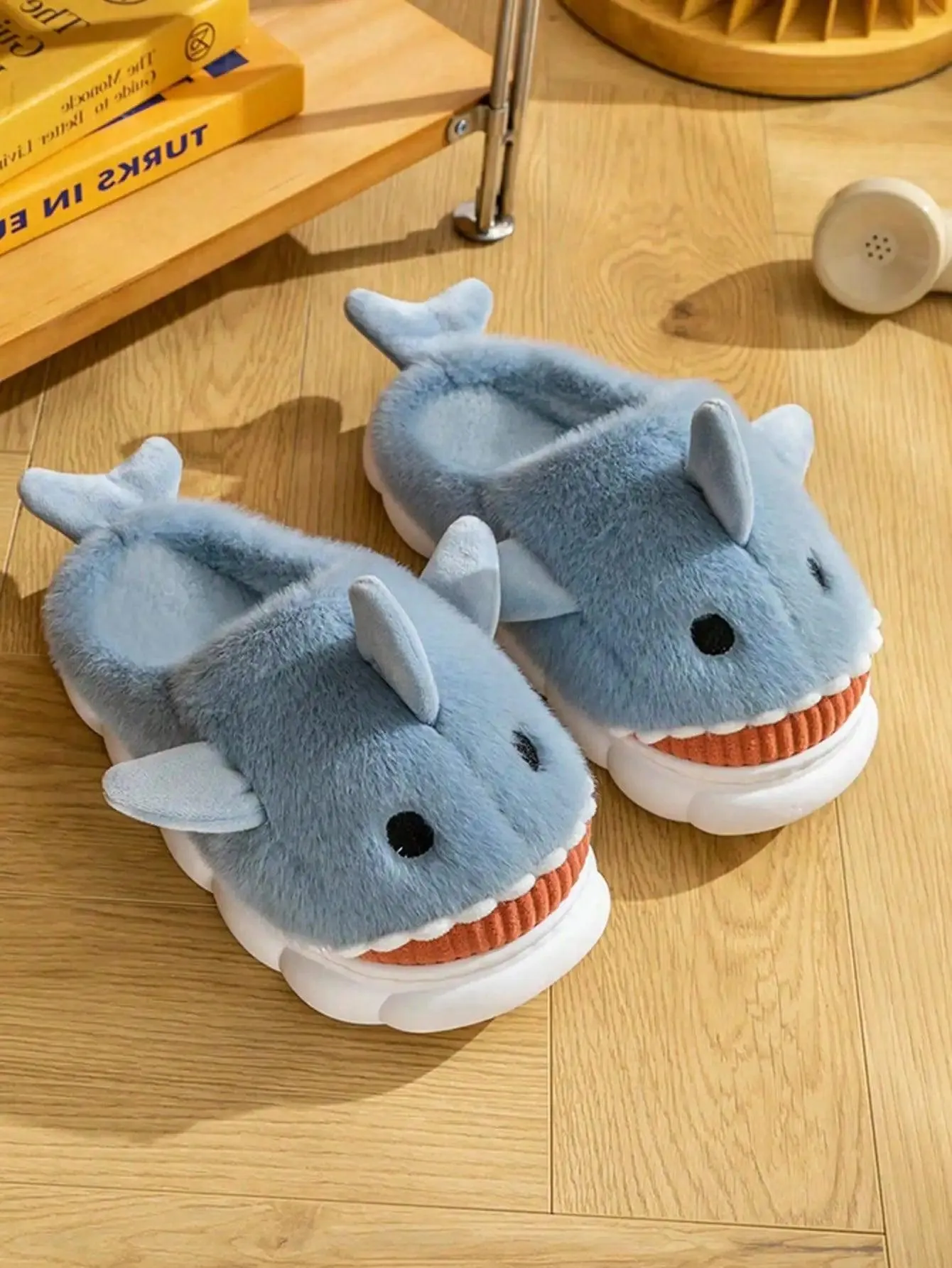 Shark Plush Slippers – Cozy, Soft, and Warm Indoor House Shoes