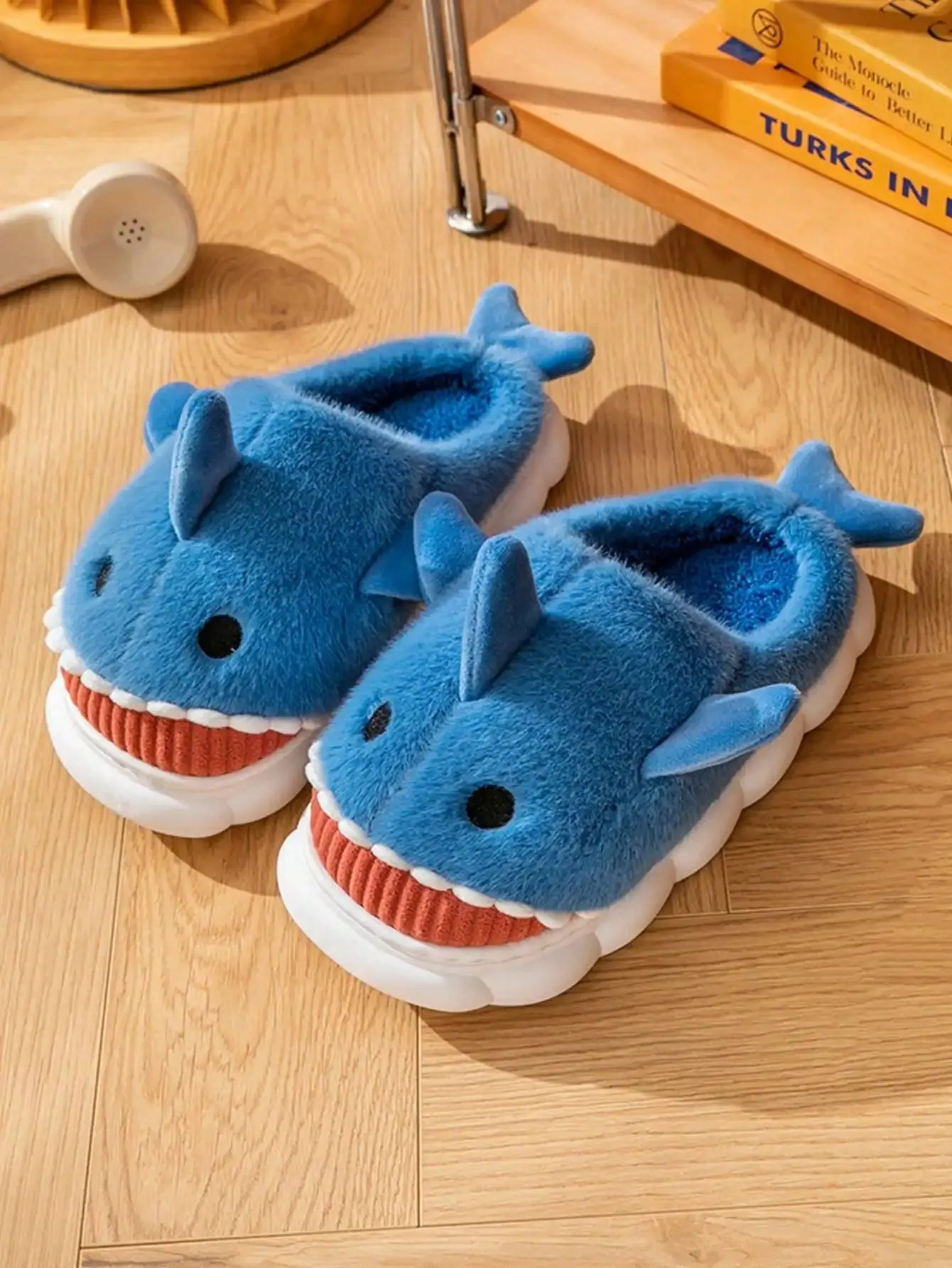 Shark Plush Slippers – Cozy, Soft, and Warm Indoor House Shoes