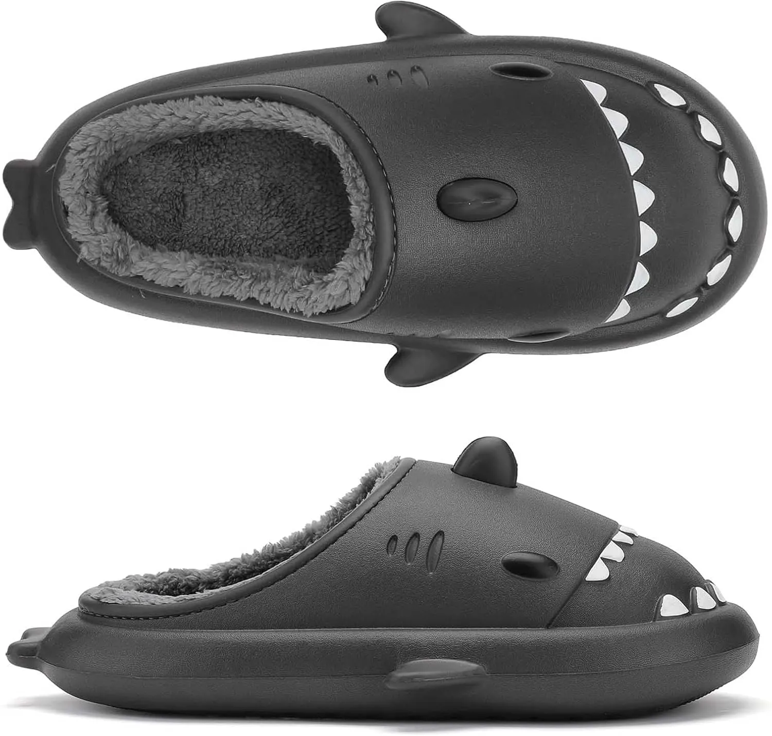 Shark Slippers For Women Men Cozy Funny Fuzzy Slippers For Women Bedroom Slippers House Shoes Slippers Cute Animal Non Slip Warm Slippers For Fall and Winter Indoor Outdoor