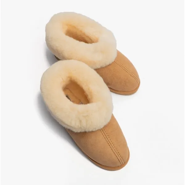 Shepherd JUBILEUM 631 Womens Sheepskin Slipper Boots Chestnut