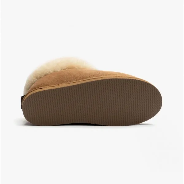 Shepherd JUBILEUM 631 Womens Sheepskin Slipper Boots Chestnut