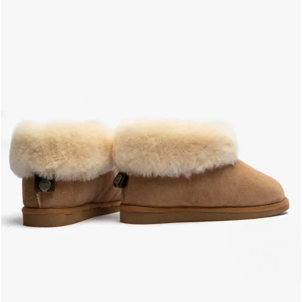 Shepherd JUBILEUM 631 Womens Sheepskin Slipper Boots Chestnut