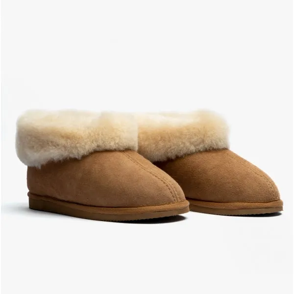 Shepherd JUBILEUM 631 Womens Sheepskin Slipper Boots Chestnut