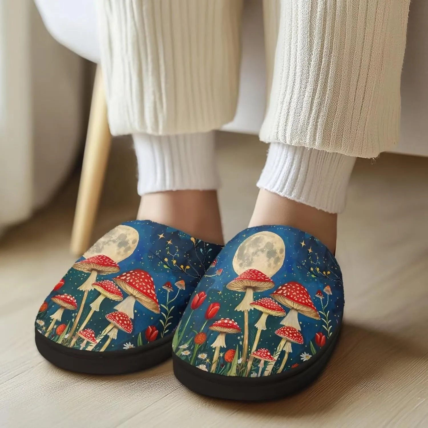 Showudesigns House Slippers for Women Winter Warm Slippers Size 4-12