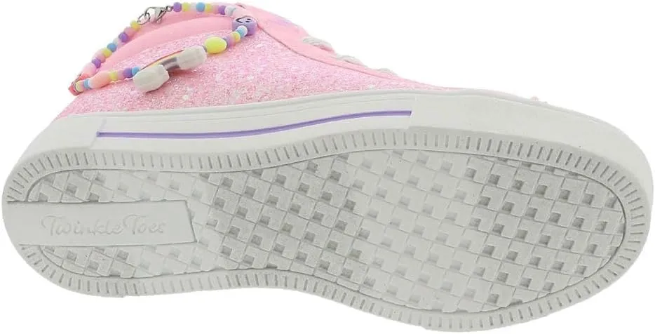 Skechers Girls' Twinkle Sparks-Charm Bestie Sneaker