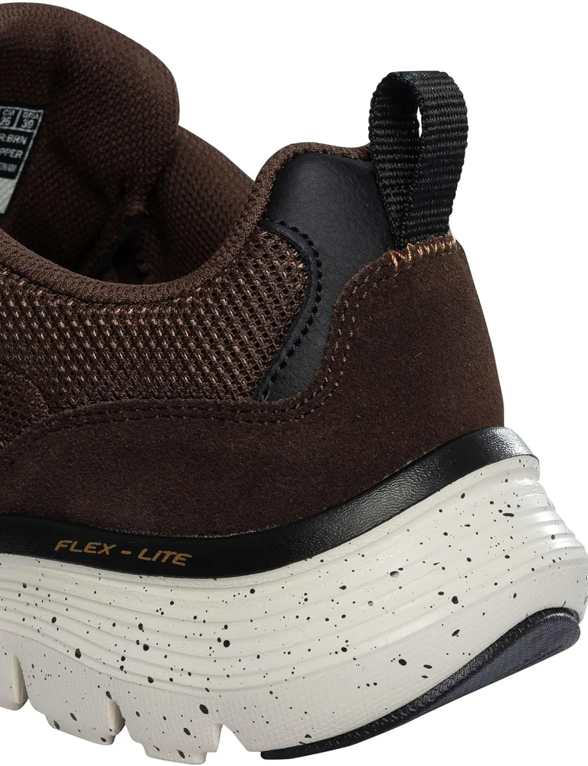 Skechers Men's Flex Advantage 5.0 Trainers, Brown Suede mesh duraleather Black Trim
