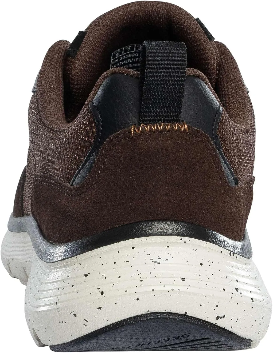 Skechers Men's Flex Advantage 5.0 Trainers, Brown Suede mesh duraleather Black Trim