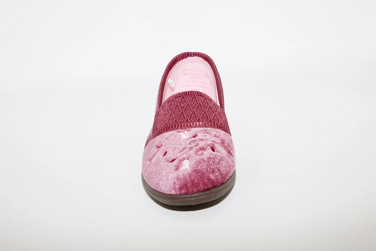 SLEEPERS - LS792M INEZ MACHINE WASHABLE STRETCH MEMORY FOAM SLIPPER - HEATHER