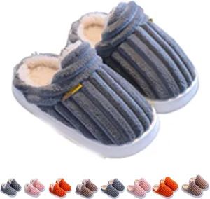 Slipper Booties, Winter Fuzzy Warm Thick-Soled Plush House Cloud Slides Children's, Sweat-Wicking, Cold-Resistant